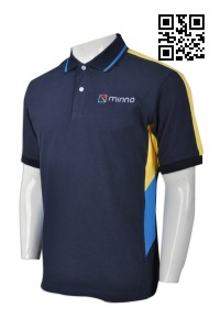 P689  訂購撞色Polo恤  設計個性Polo恤  電子平板 電腦行業 零售制服 來樣訂造Polo恤  Polo恤製造商    寶藍色